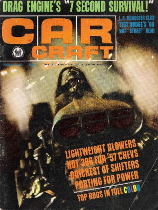 CAR CRAFT 1966 FEB - NORM's DODGE, HEMI TEST, MERKEL